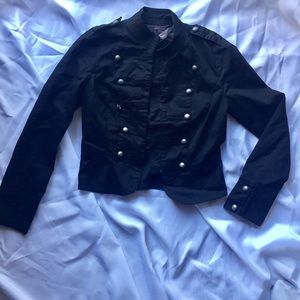 Black Military Band Jacket